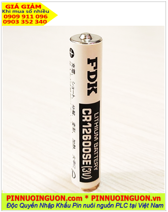 FDK CR12600SE; Pin nuôi nguồn FDK CR12600SE lithium 3v 1450mAh _Made in Japan